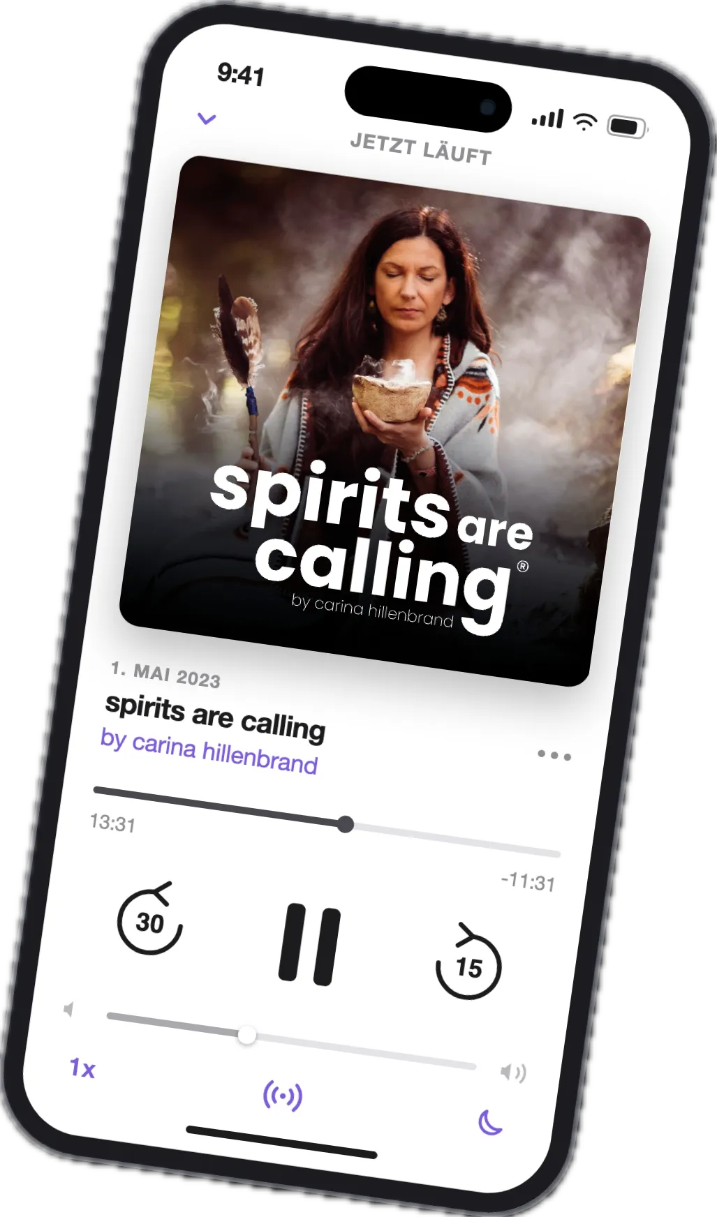 iPhone zeigt eine Folge von spirits are calling