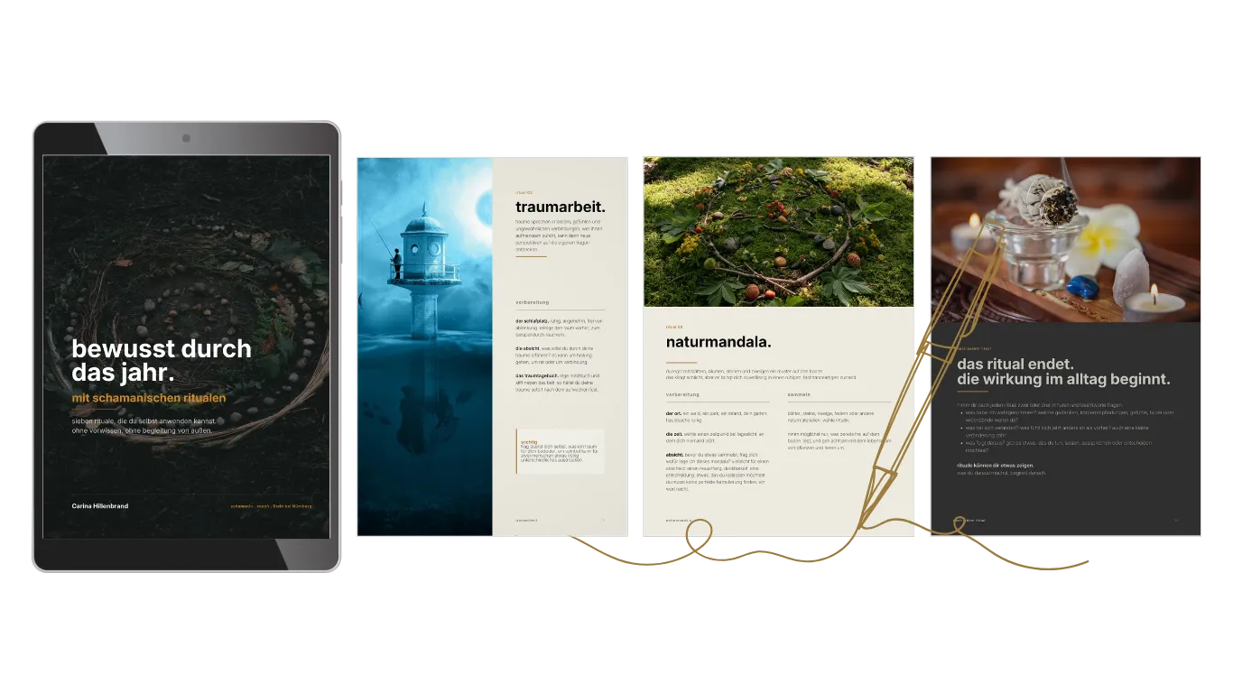 Mockup des Mini-E-Books „Rituale für dein Jahr“